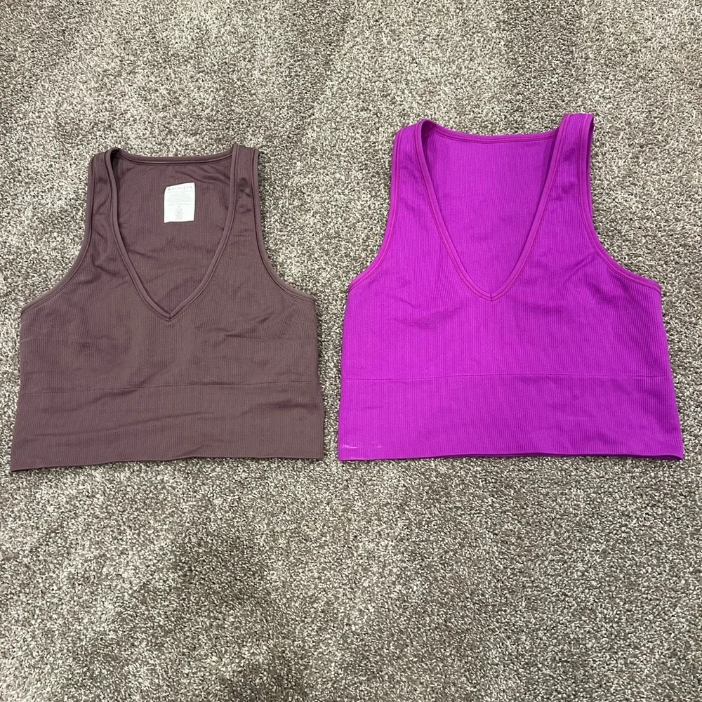 Athleta Ribbed Tops - Picture 1 of 2